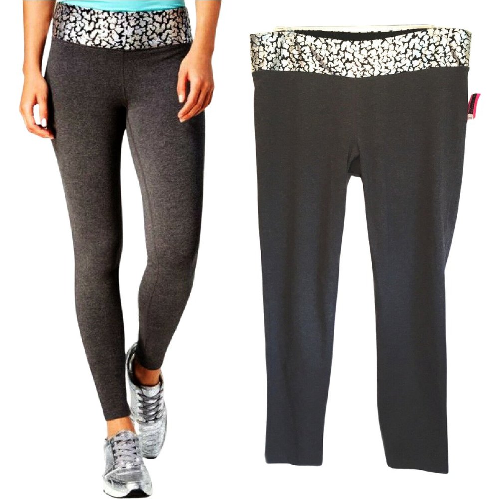 Material Girl Leggings Gray Yoga Pants Stretch Workout Fitness Women's XXL NEW